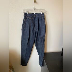 Dsquared2 Women’s Jeans Size 38 Pleated Dark Wash Paperbag Parachute High Rise